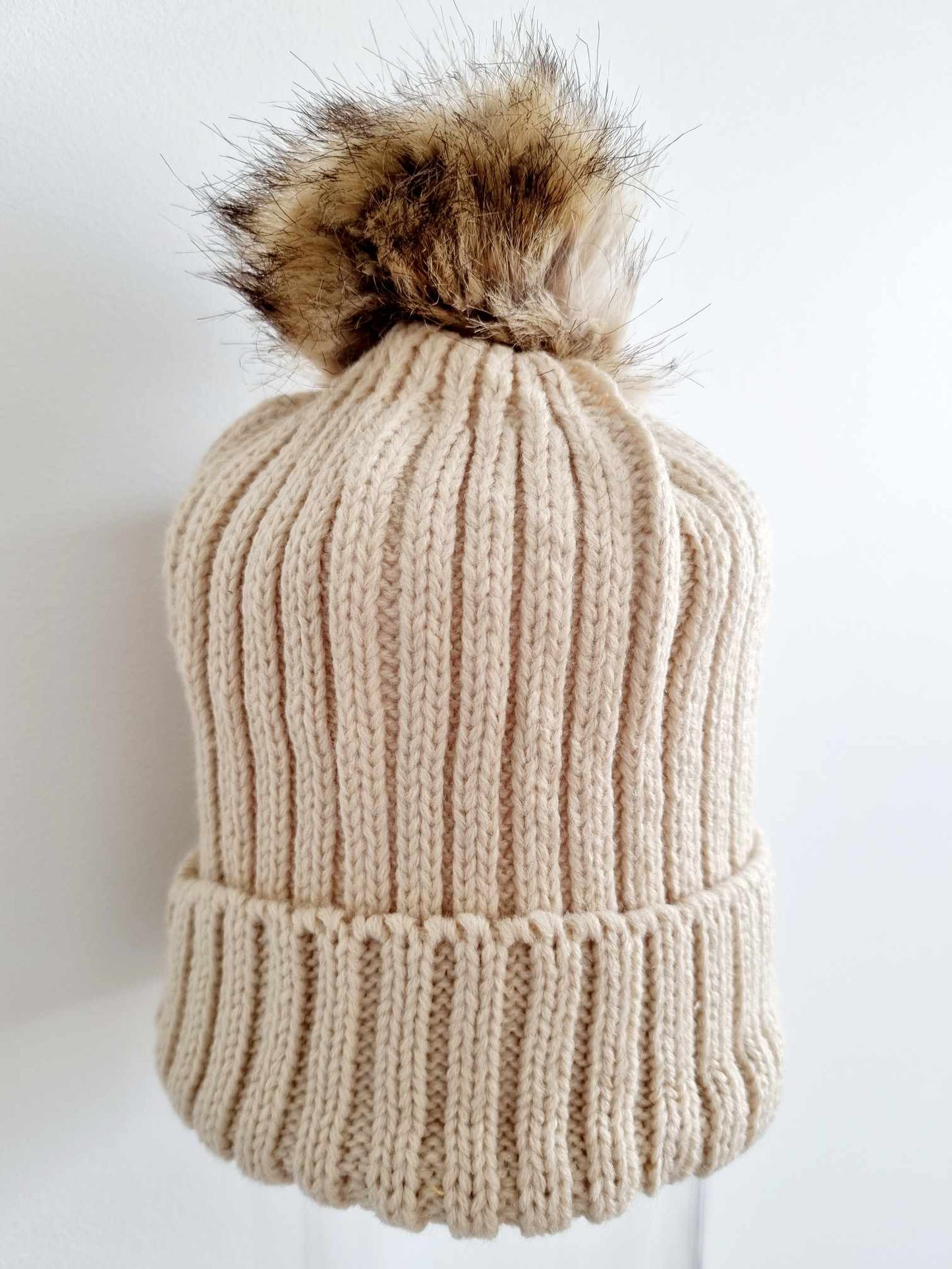 Caramel Soft Knit Pom Pom Unisex Beanies Super Soft and Gentle Knit Fabric