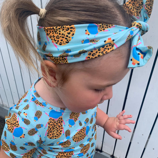 Load image into Gallery viewer, Deb McNaughton Love Bugs Head Scarf | Dot &amp;amp; Leopard
