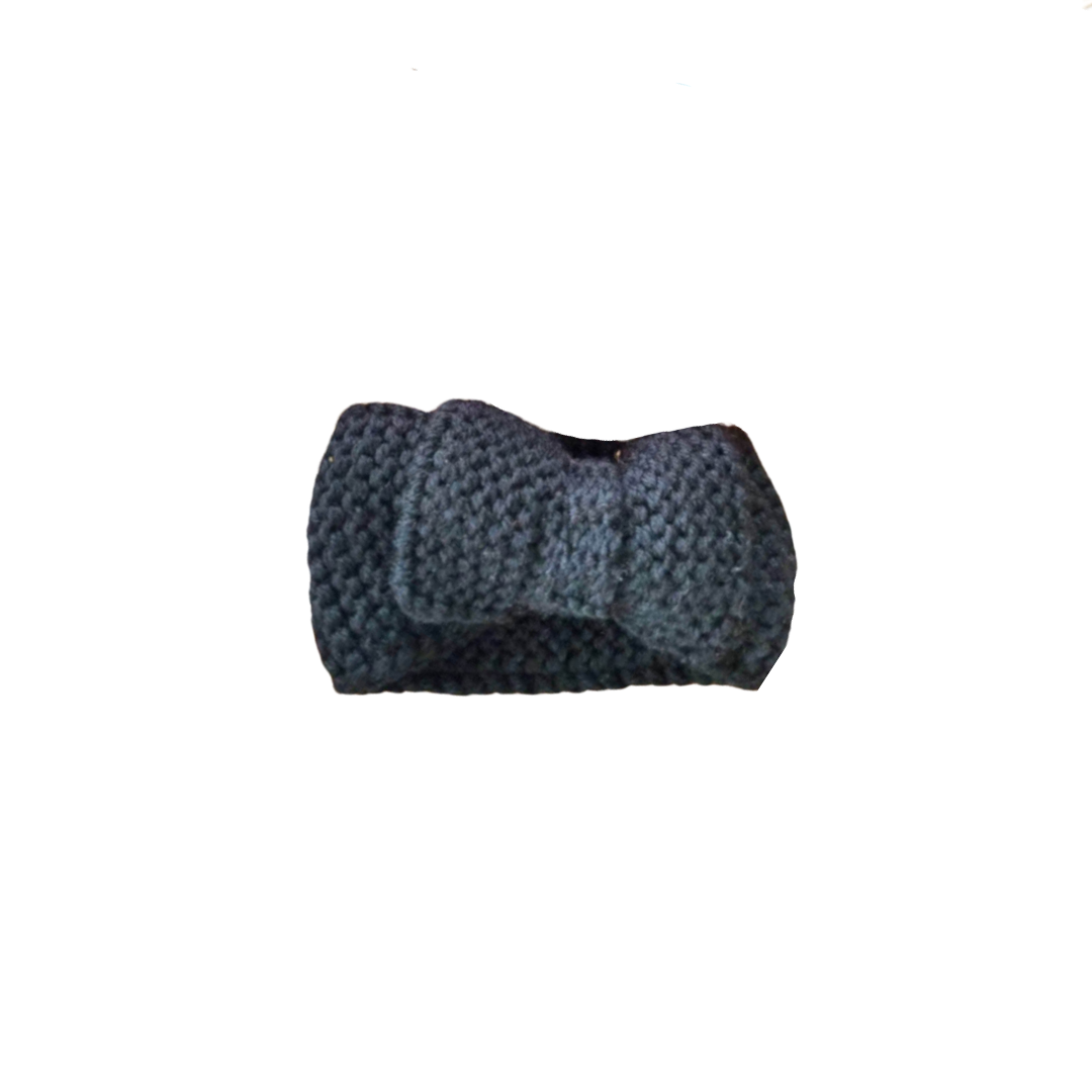 Load image into Gallery viewer, Dot &amp;amp; Leopard Knitted Black Headband
