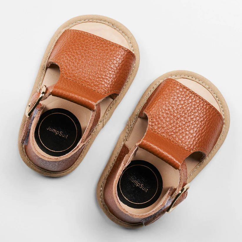 Genuine Tan Leather Sandals