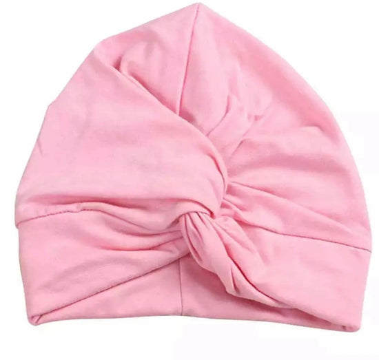 Load image into Gallery viewer, Dot &amp;amp; Leopard Baby Pink Baby Turban
